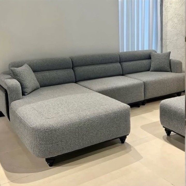 3-Seater Fabric Sofa #2 - HK Furniture Living Room Collection, Kampala Uganda